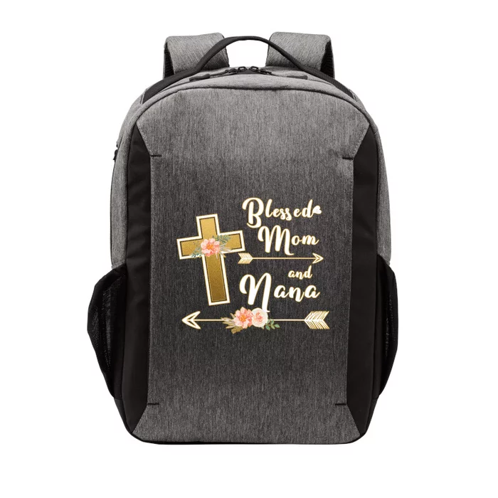 Blessed Mom And Nana Cross Floral Vector Backpack