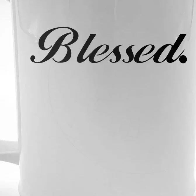 Blessed Signature Front & Back Beer Stein