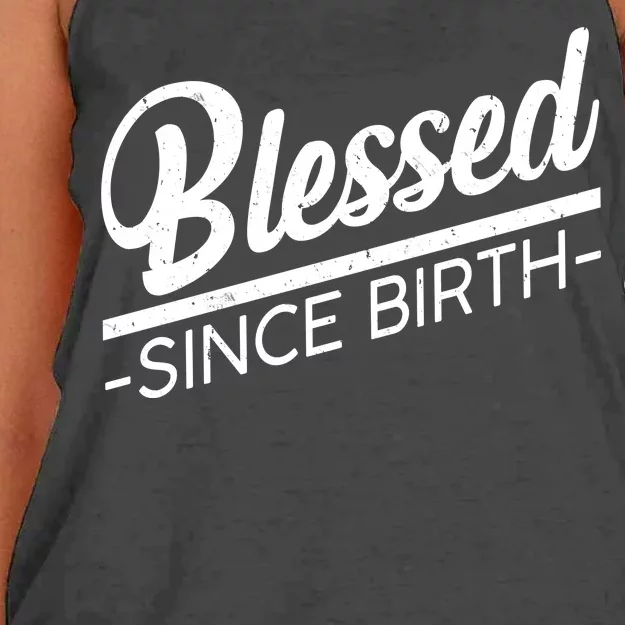 Blessed Since Birth Women's Knotted Racerback Tank