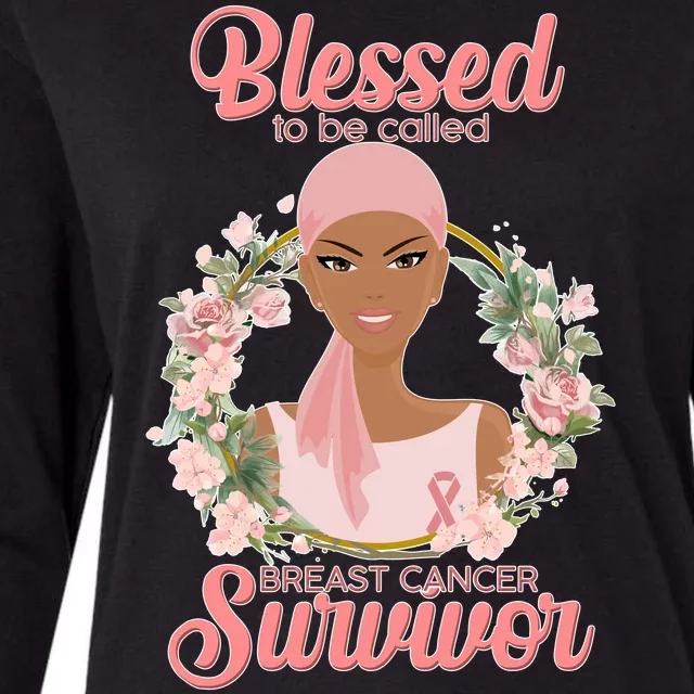 Blessed To Be Call Breast Cancer Survivor Pink Warrior Womens Cotton Relaxed Long Sleeve T-Shirt