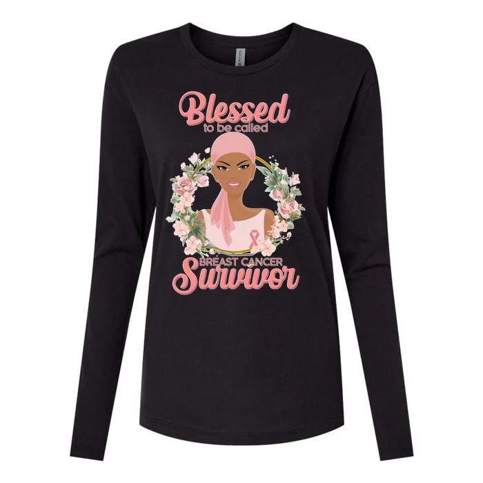 Blessed To Be Call Breast Cancer Survivor Pink Warrior Womens Cotton Relaxed Long Sleeve T-Shirt