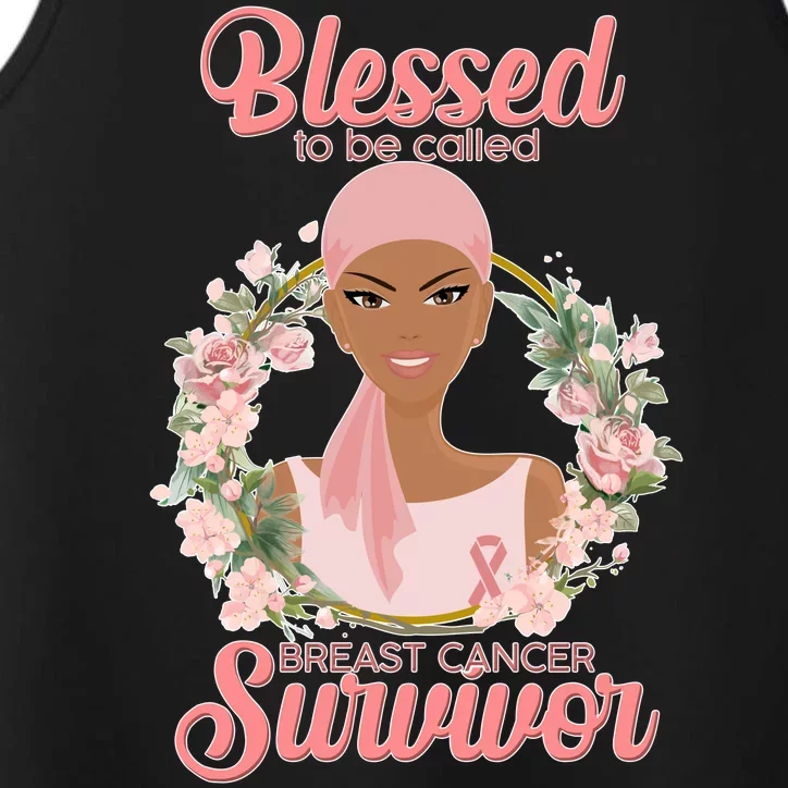 Blessed To Be Call Breast Cancer Survivor Pink Warrior Performance Tank