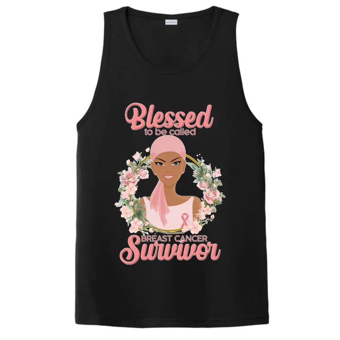 Blessed To Be Call Breast Cancer Survivor Pink Warrior Performance Tank