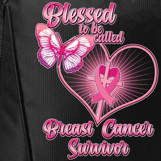 Blessed To Be Called Breast Cancer Survivor Pink Ribbon Cross City Backpack