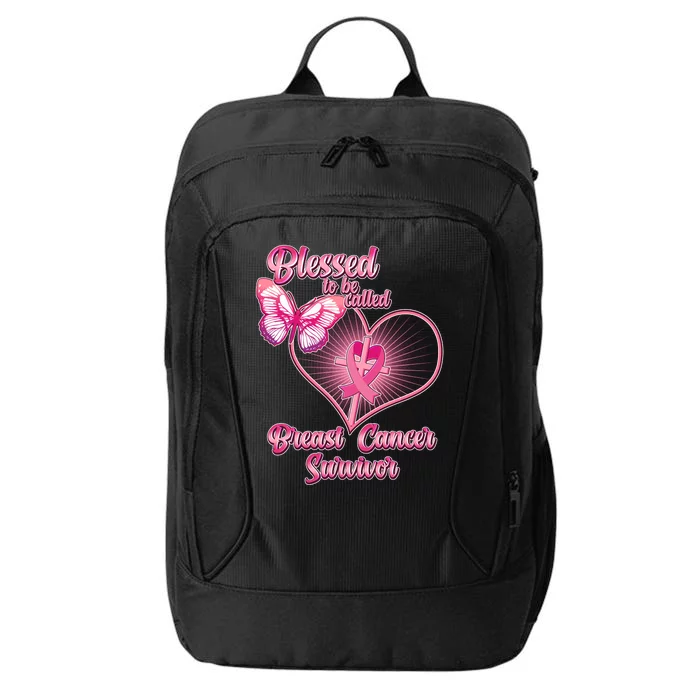 Blessed To Be Called Breast Cancer Survivor Pink Ribbon Cross City Backpack