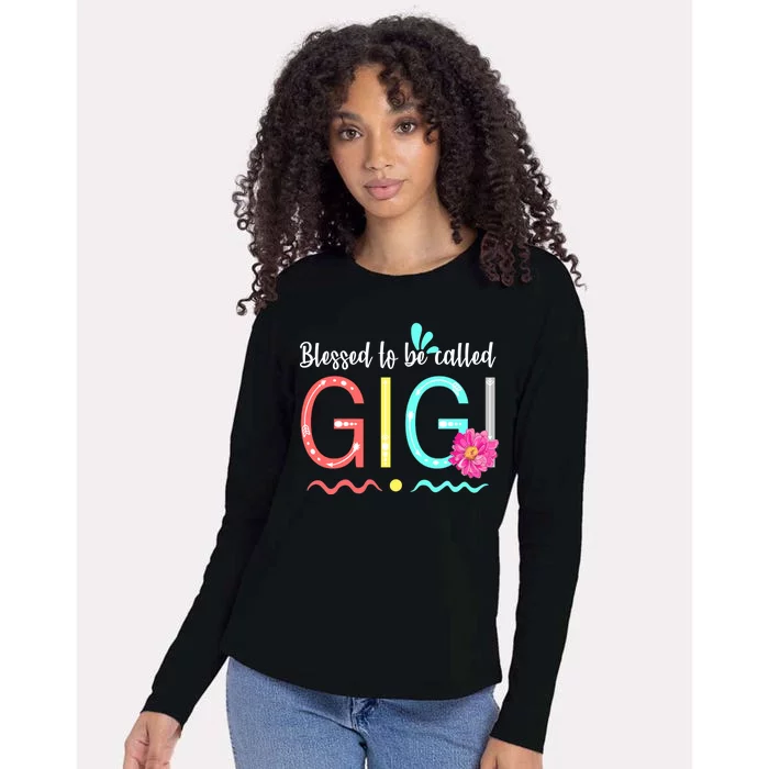 Blessed To Be Called Gigi Womens Cotton Relaxed Long Sleeve T-Shirt