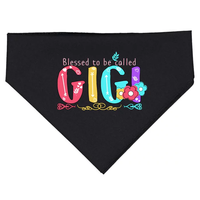 Blessed To Be Called Gigi Cute Floral USA-Made Doggie Bandana