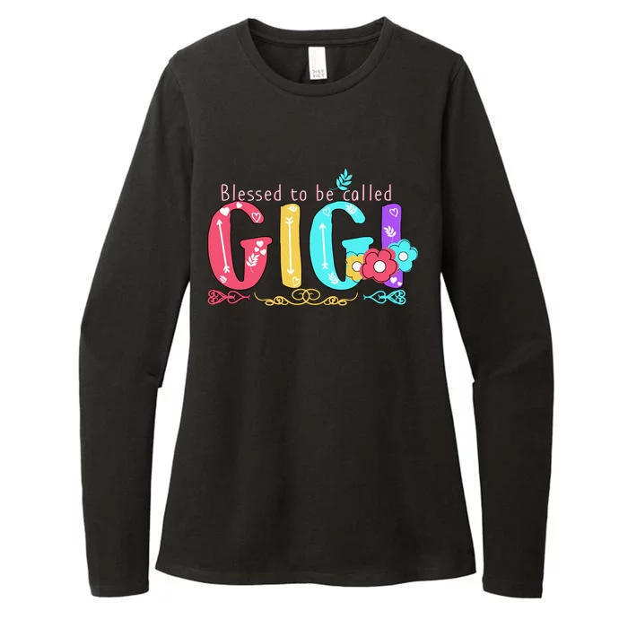 Blessed To Be Called Gigi Cute Floral Womens CVC Long Sleeve Shirt