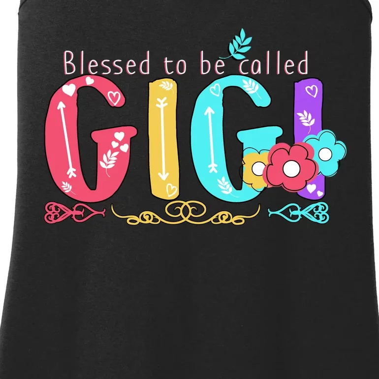 Blessed To Be Called Gigi Cute Floral Ladies Essential Tank