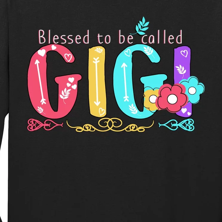 Blessed To Be Called Gigi Cute Floral Tall Long Sleeve T-Shirt