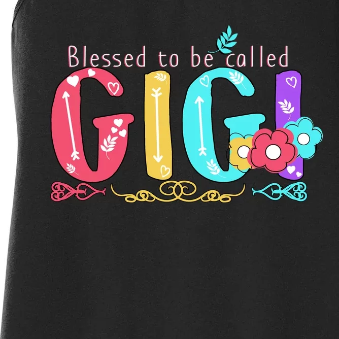 Blessed To Be Called Gigi Cute Floral Women's Racerback Tank