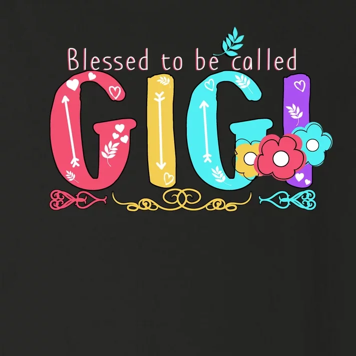 Blessed To Be Called Gigi Cute Floral Toddler Long Sleeve Shirt