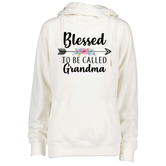 Blessed To Be Called Grandma Womens Funnel Neck Pullover Hood