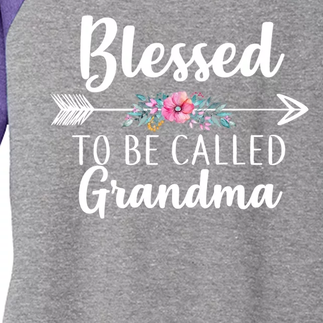 Blessed To Be Called Grandma Women's Tri-Blend 3/4-Sleeve Raglan Shirt