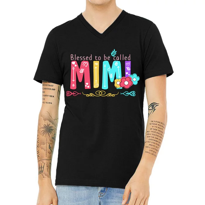 Blessed To Be Called Mimi V-Neck T-Shirt