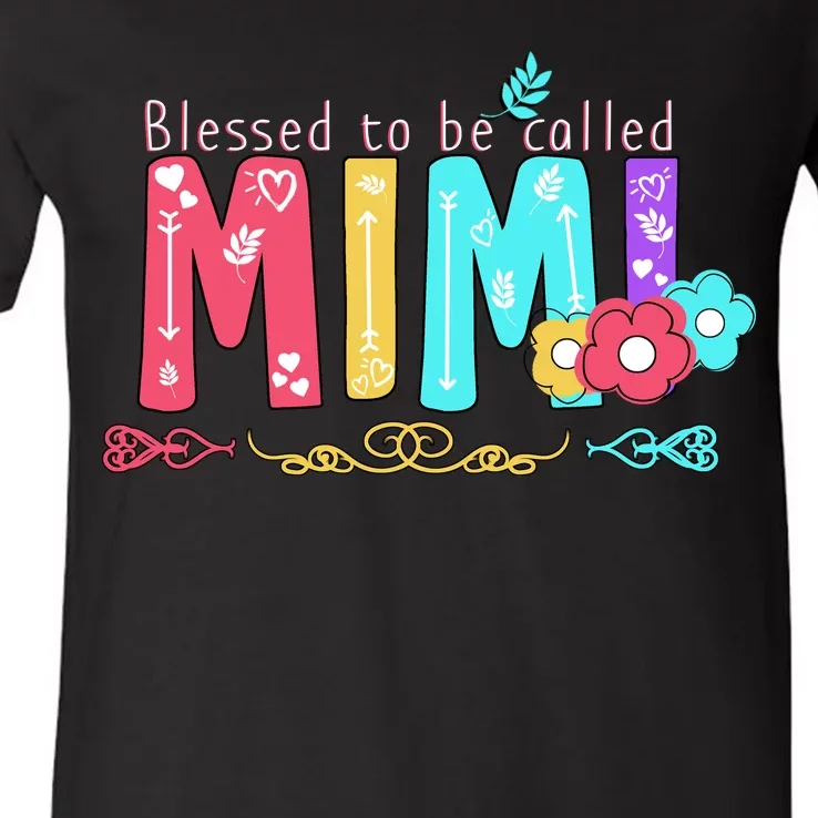 Blessed To Be Called Mimi V-Neck T-Shirt