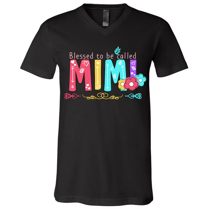 Blessed To Be Called Mimi V-Neck T-Shirt