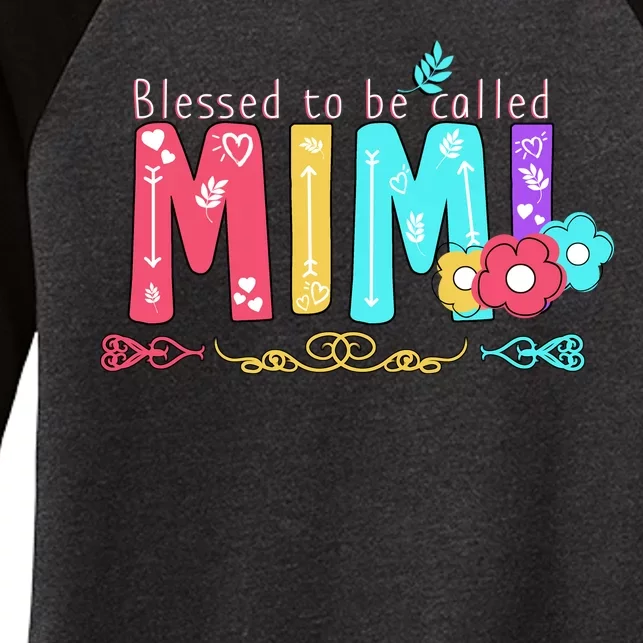 Blessed To Be Called Mimi Women's Tri-Blend 3/4-Sleeve Raglan Shirt