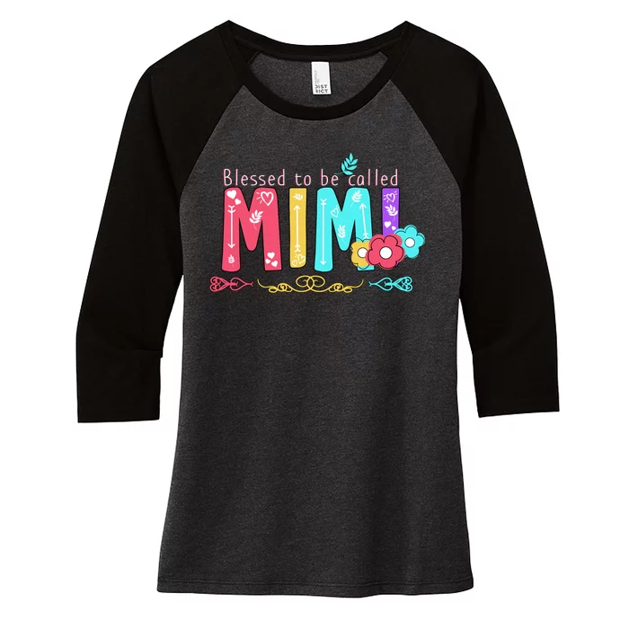 Blessed To Be Called Mimi Women's Tri-Blend 3/4-Sleeve Raglan Shirt