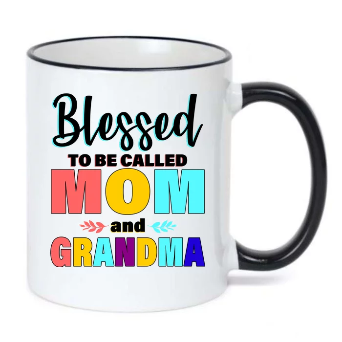 Blessed To Be Called Mom And Grandma Black Color Changing Mug