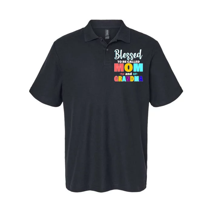 Blessed To Be Called Mom And Grandma Softstyle Adult Sport Polo