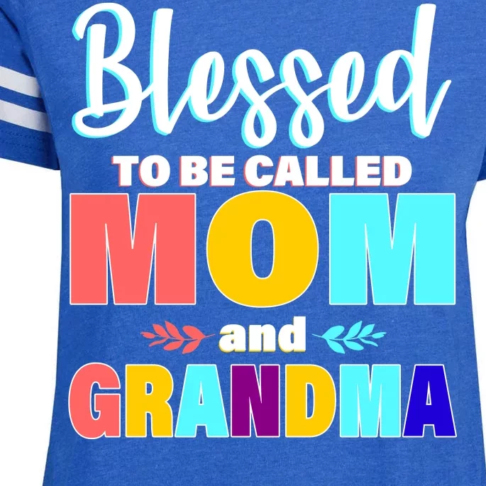 Blessed To Be Called Mom And Grandma Enza Ladies Jersey Football T-Shirt