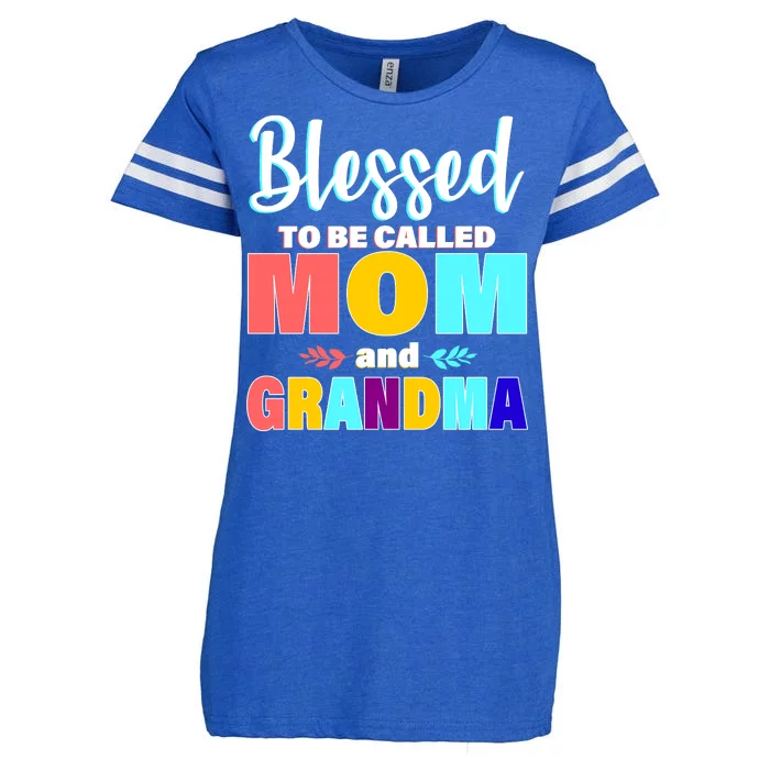 Blessed To Be Called Mom And Grandma Enza Ladies Jersey Football T-Shirt