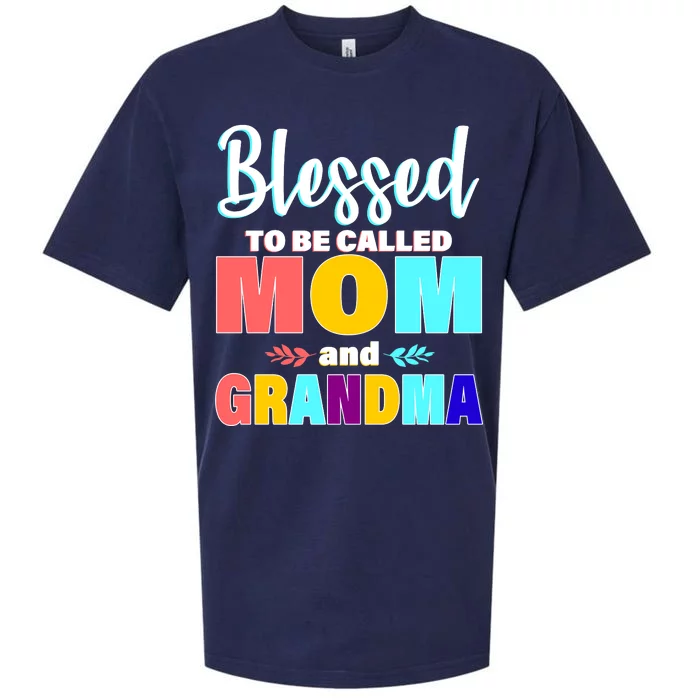 Blessed To Be Called Mom And Grandma Sueded Cloud Jersey T-Shirt