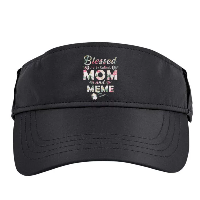 Blessed To Be Called Mom And Meme Adult Drive Performance Visor