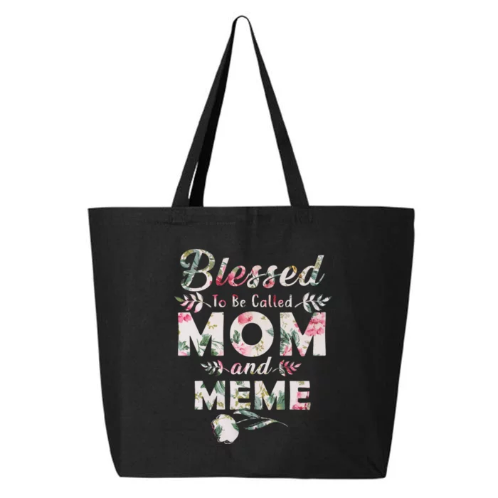 Blessed To Be Called Mom And Meme 25L Jumbo Tote