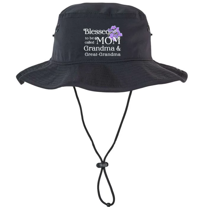 Blessed To Be Called Mom Grandma & Great Grandma Legacy Cool Fit Booney Bucket Hat