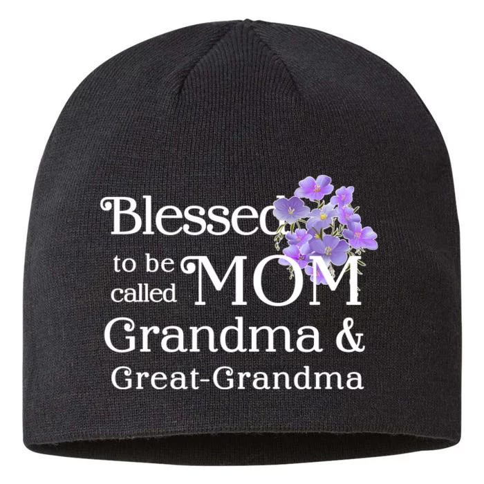 Blessed To Be Called Mom Grandma & Great Grandma 8 1/2in Sustainable Knit Beanie