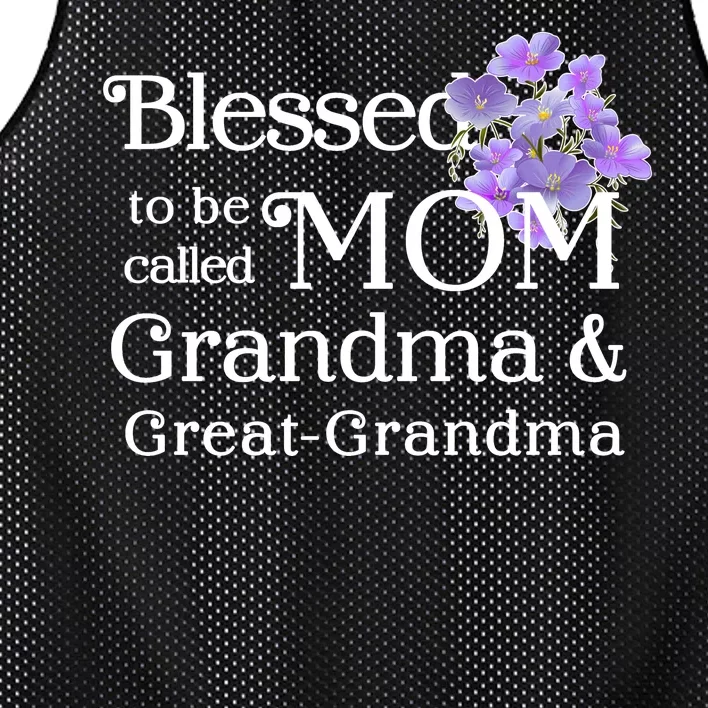 Blessed To Be Called Mom Grandma & Great Grandma Mesh Reversible Basketball Jersey Tank