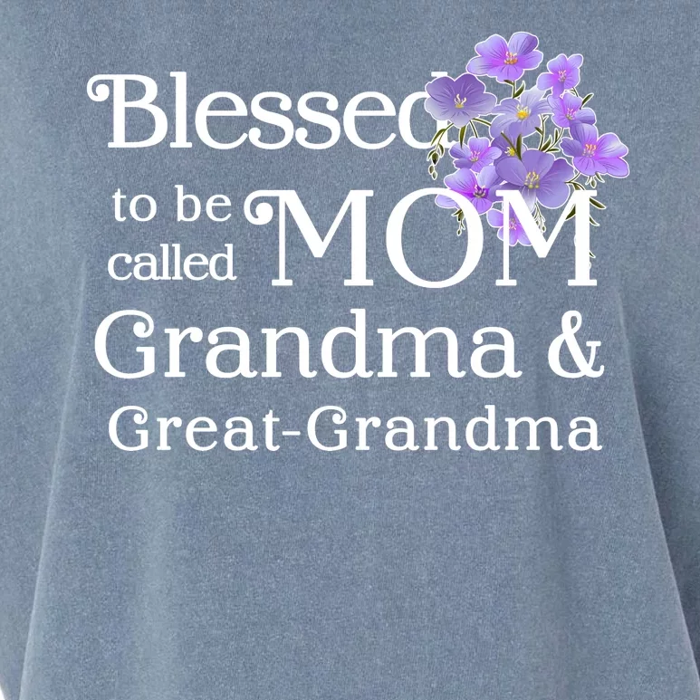 Blessed To Be Called Mom Grandma & Great Grandma Garment-Dyed Women's Muscle Tee