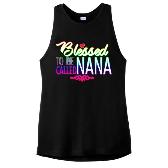 Blessed To Be Called Nana Ladies Tri-Blend Wicking Tank