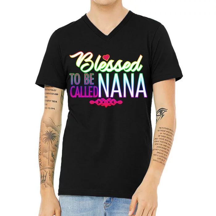 Blessed To Be Called Nana V-Neck T-Shirt