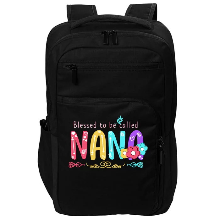 Blessed To Be Called Nana Cute Floral Impact Tech Backpack