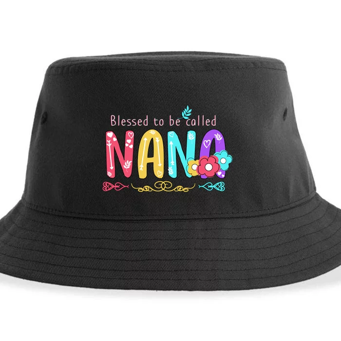 Blessed To Be Called Nana Cute Floral Sustainable Bucket Hat