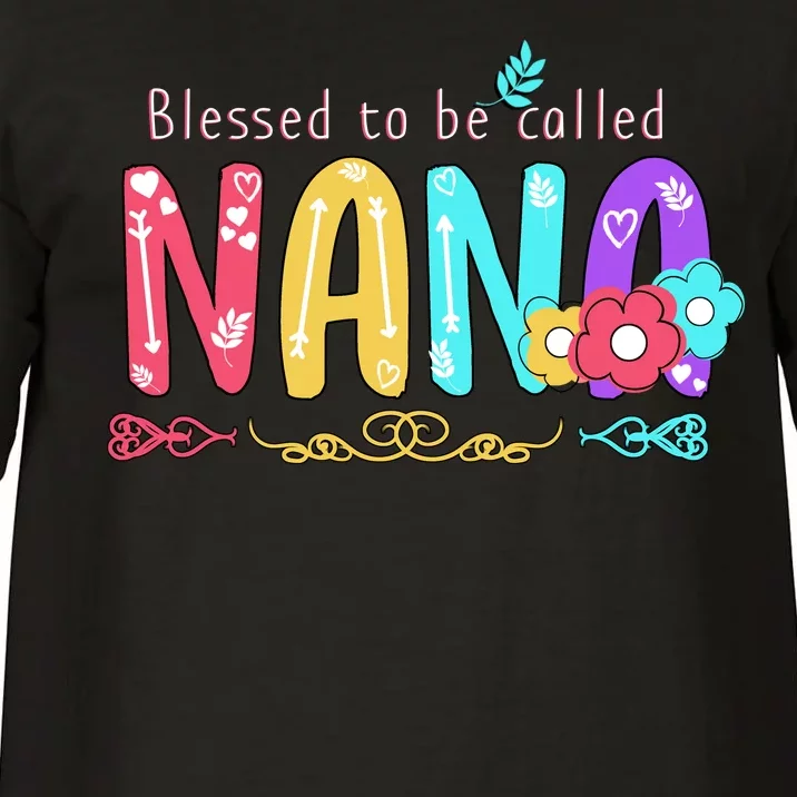 Blessed To Be Called Nana Cute Floral Comfort Colors T-Shirt