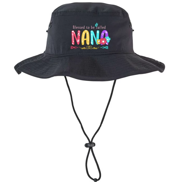 Blessed To Be Called Nana Cute Floral Legacy Cool Fit Booney Bucket Hat