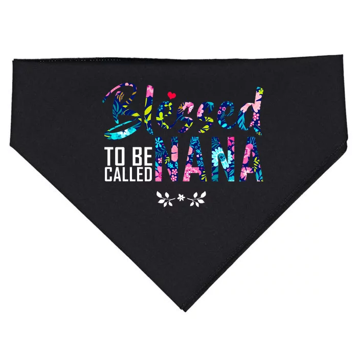 Blessed To Be Called Nana Flower USA-Made Doggie Bandana