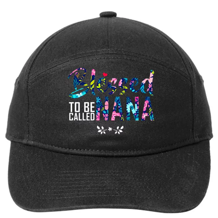 Blessed To Be Called Nana Flower 7-Panel Snapback Hat