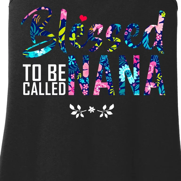 Blessed To Be Called Nana Flower Ladies Essential Tank