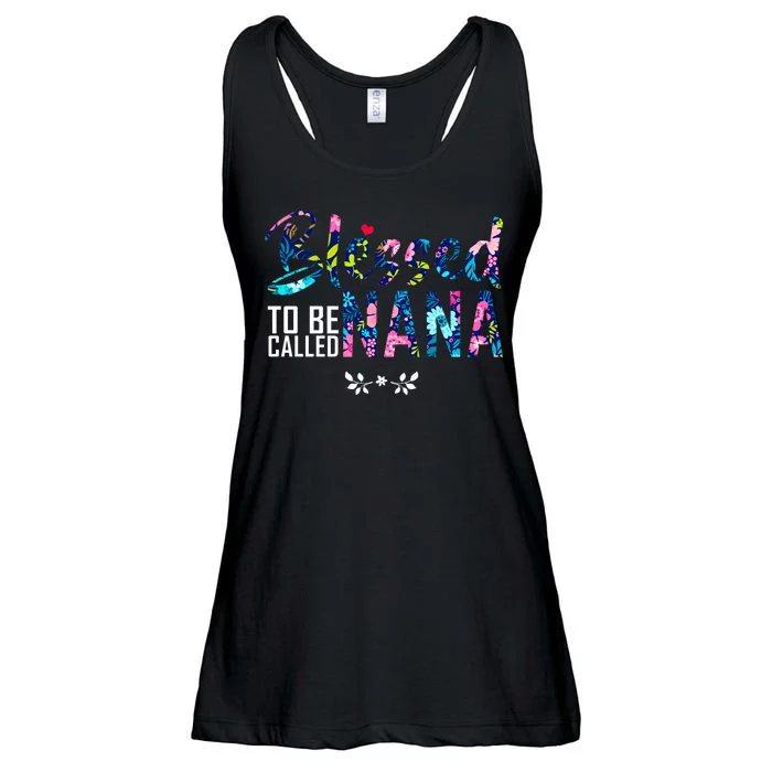 Blessed To Be Called Nana Flower Ladies Essential Flowy Tank