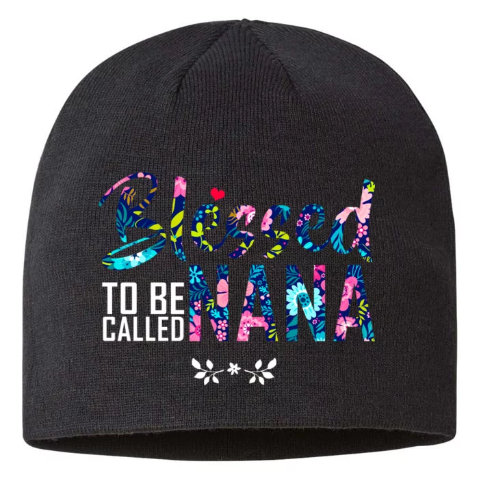 Blessed To Be Called Nana Flower 8 1/2in Sustainable Knit Beanie