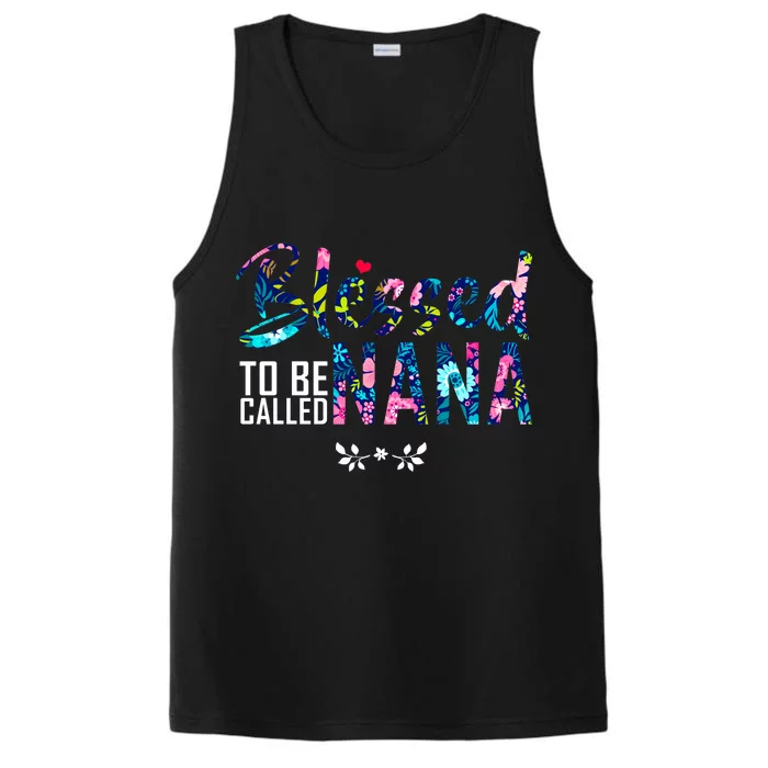 Blessed To Be Called Nana Flower Performance Tank