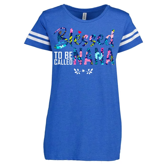 Blessed To Be Called Nana Flower Enza Ladies Jersey Football T-Shirt