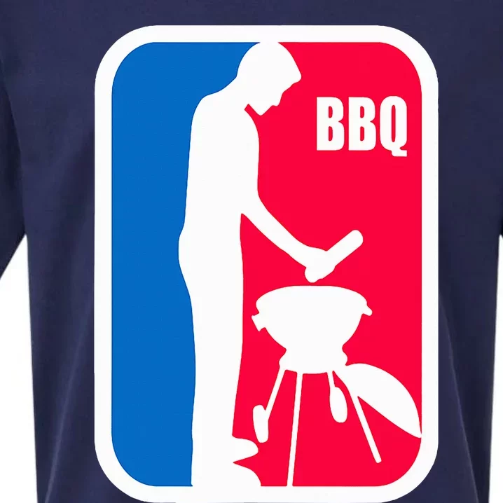 Bbq League Funny Barbecue Cookout Grill Sueded Cloud Jersey T-Shirt