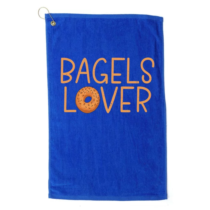 Bagels Lover Funny Bagel Cute Gift Platinum Collection Golf Towel