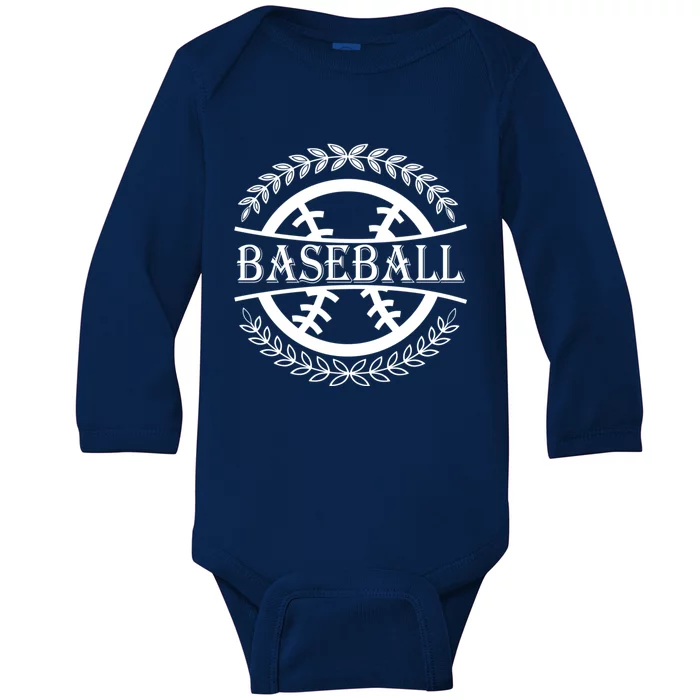 Baseball Lover Funny Gift Cute Gift Baseball Gift Baby Long Sleeve Bodysuit